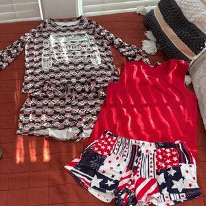 2 women’s pajama sets.